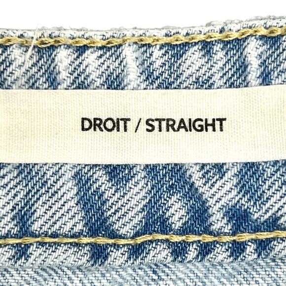 Dynamite Denim Chiara Mid-Rise Straight Jeans Sz 2 Light Wash Distressed Grunge - Picture 11 of 12